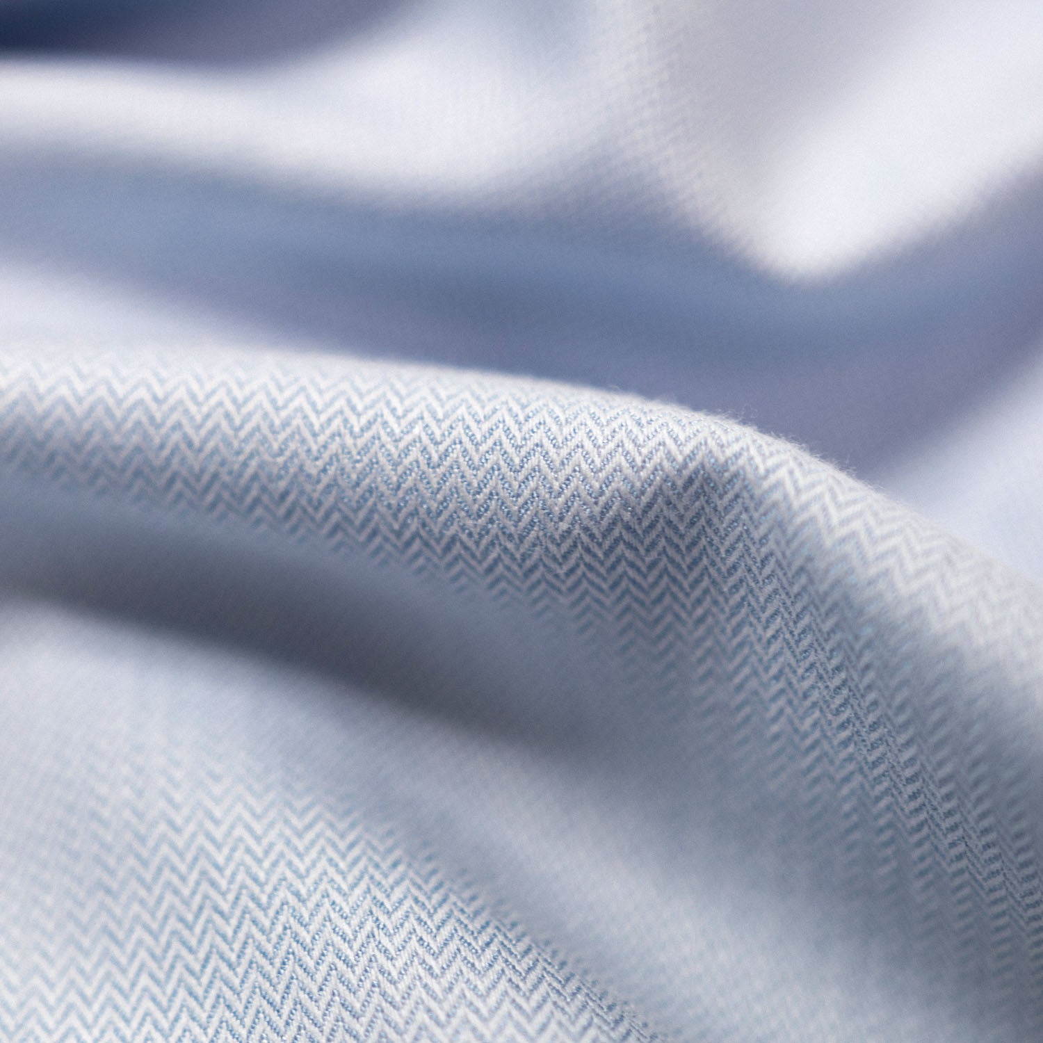 Herringbone Light Blue Non-Iron Dress Shirt texture