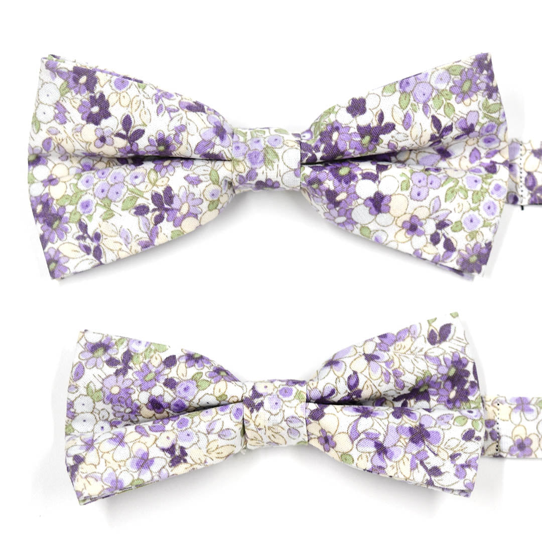 Floral Tahiti Lavender Pre Tied Bow Tie