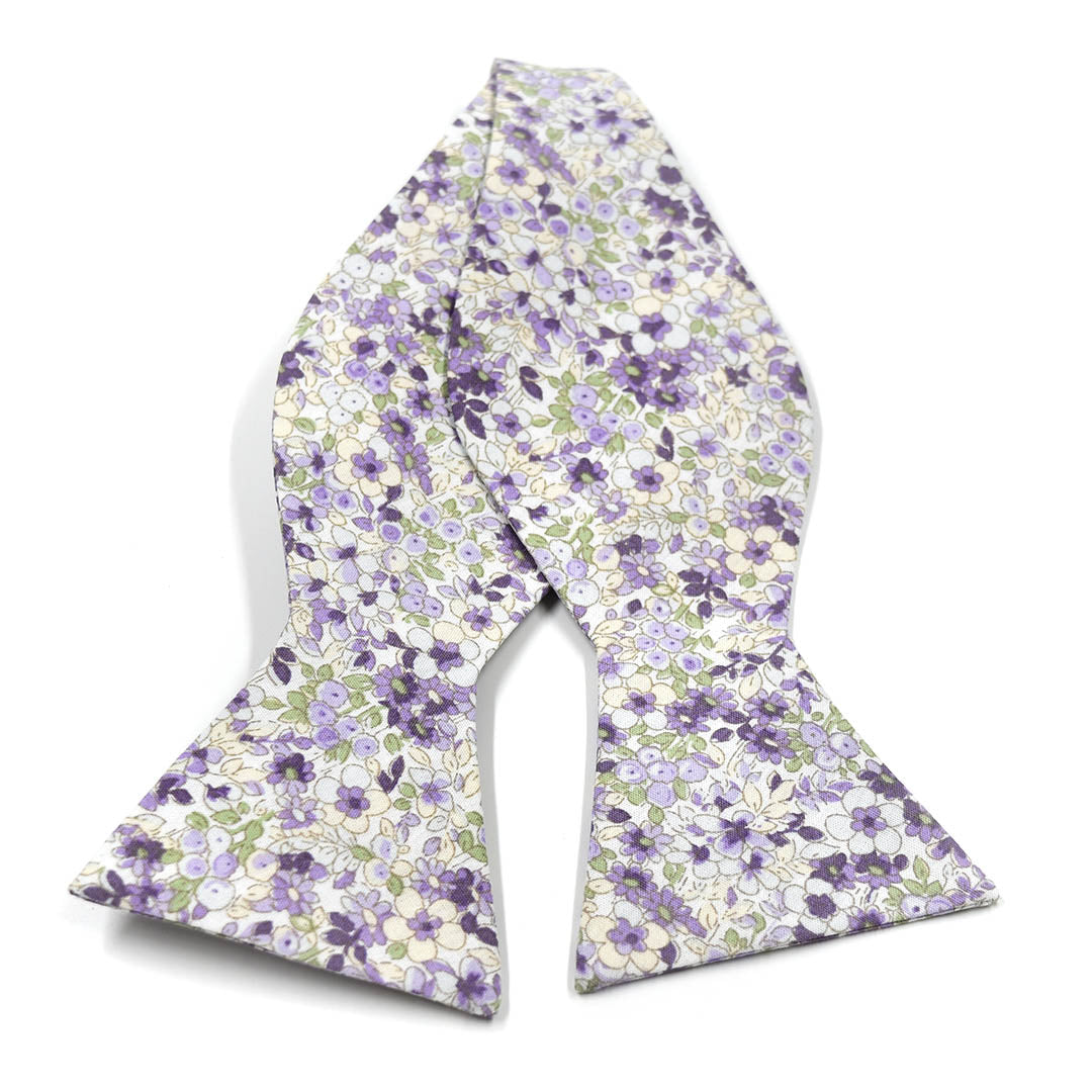 Floral Tahiti Lavender Self Tie Bow Tie