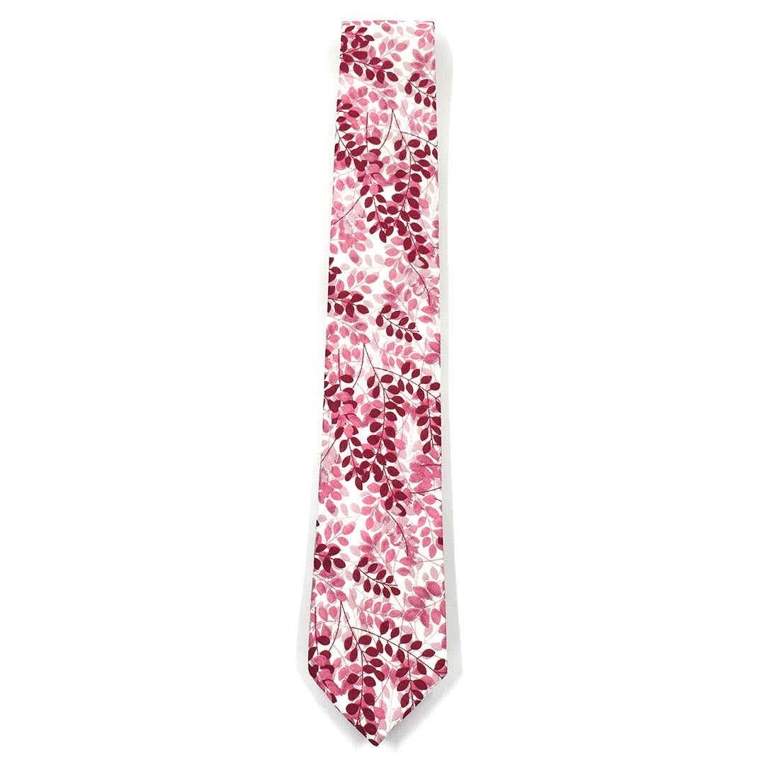 Floral mauve chianti tie