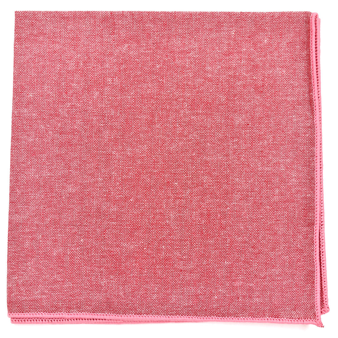 Linen Red Pocket Square