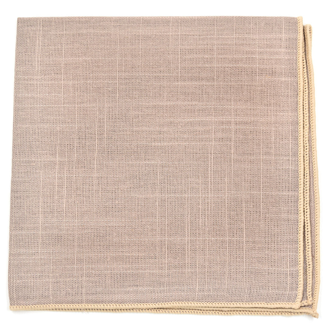 Linen Taupe Pocket Square