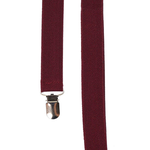 Solid Burgundy Suspenders