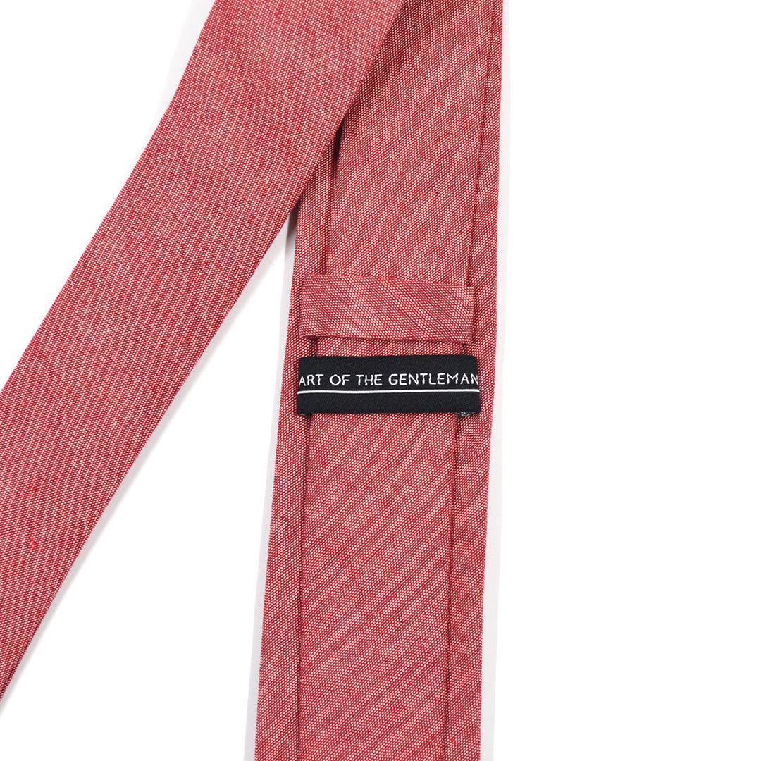 Linen Red Tie