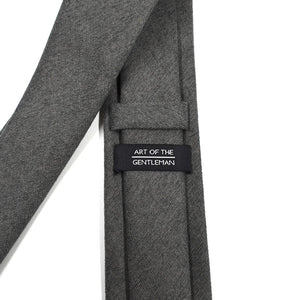 Microsuede Dark Grey Tie