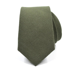 Solid Olive Tie