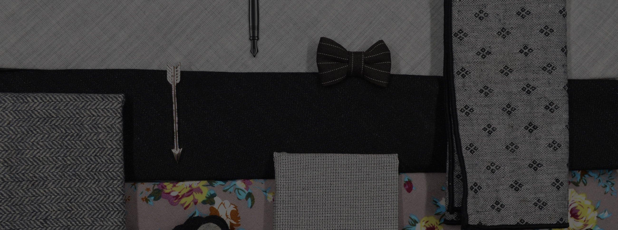 grey wedding ties & accessories collection
