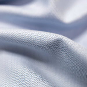 Herringbone Light Blue Non-Iron Dress Shirt texture