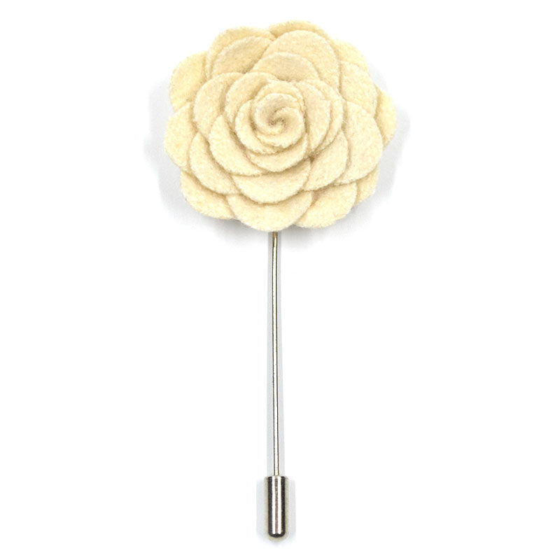Flower eggshell lapel pin