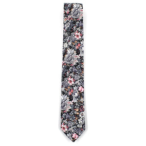 Floral black tie