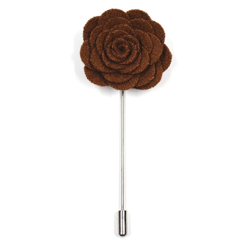 Floral Brown Chocolate Lapel Pin