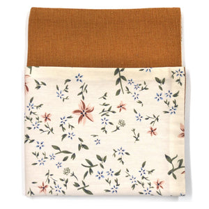 Floral Cream Linen Reversible Pocket Square