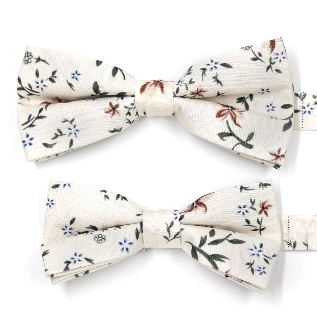 Floral Desert Cream Pre Tied Bow Tie