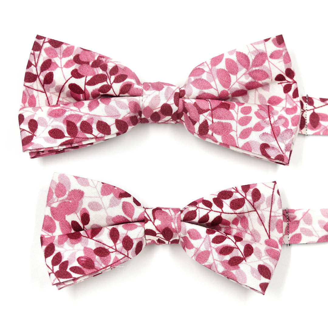 Kids Floral Mauve Chianti Pre Tied Bow Tie
