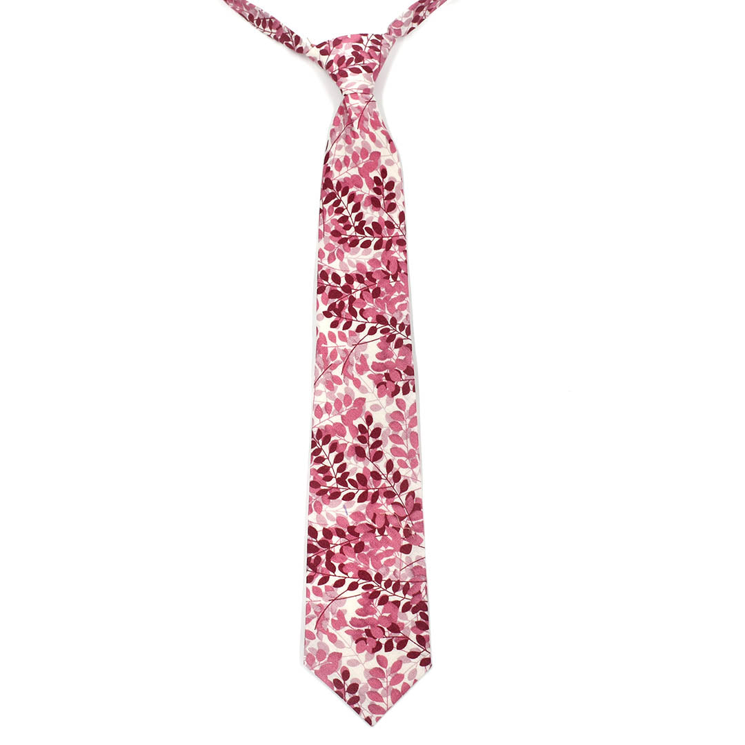 Kids Floral Mauve Chianti Pre Tied Tie