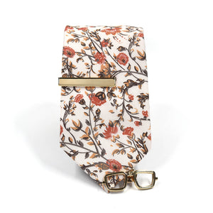 Floral Rust Blooms Tie Set