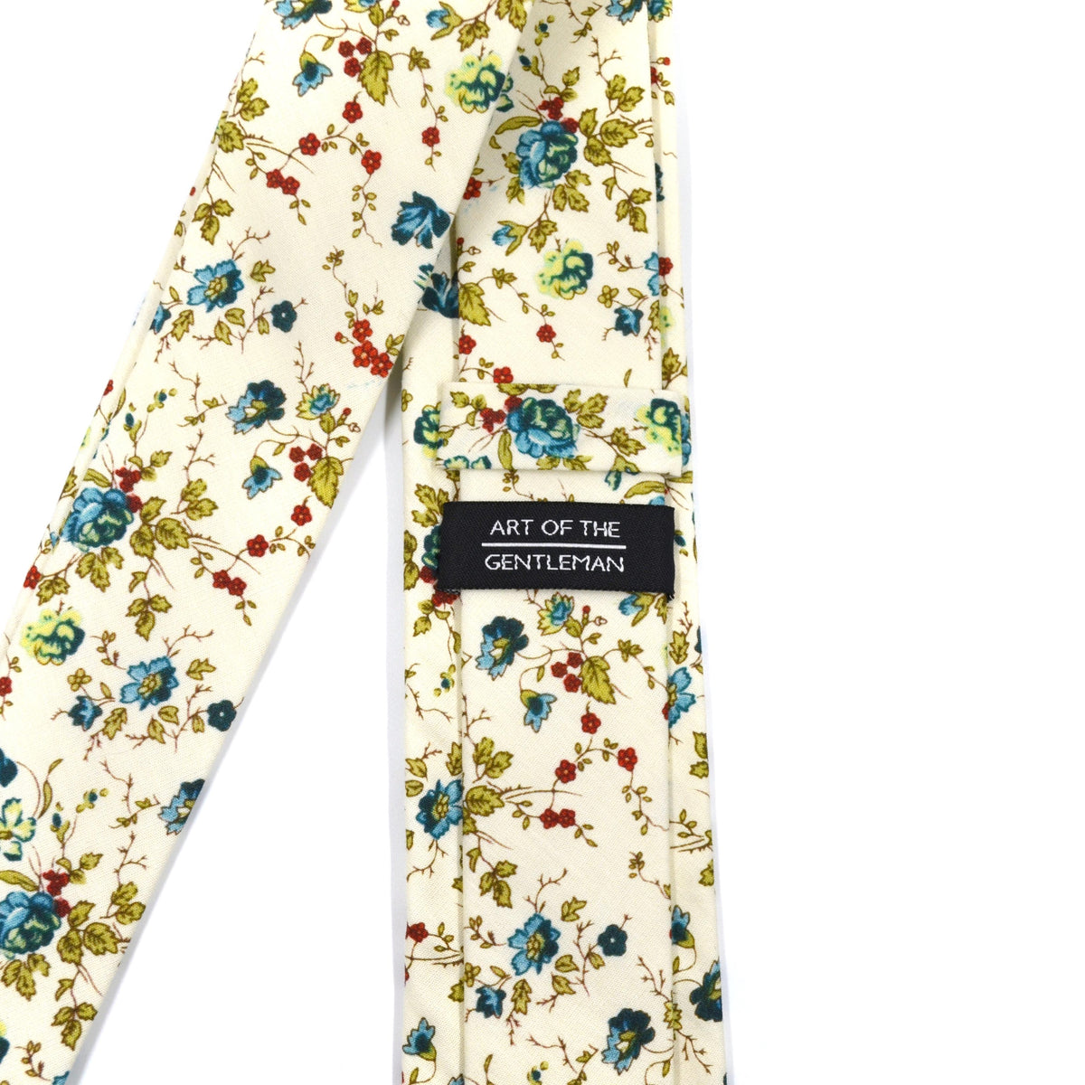 Floral Sage Cream Tie