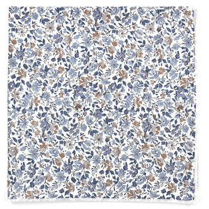 Floral Blue Mist Pocket Square