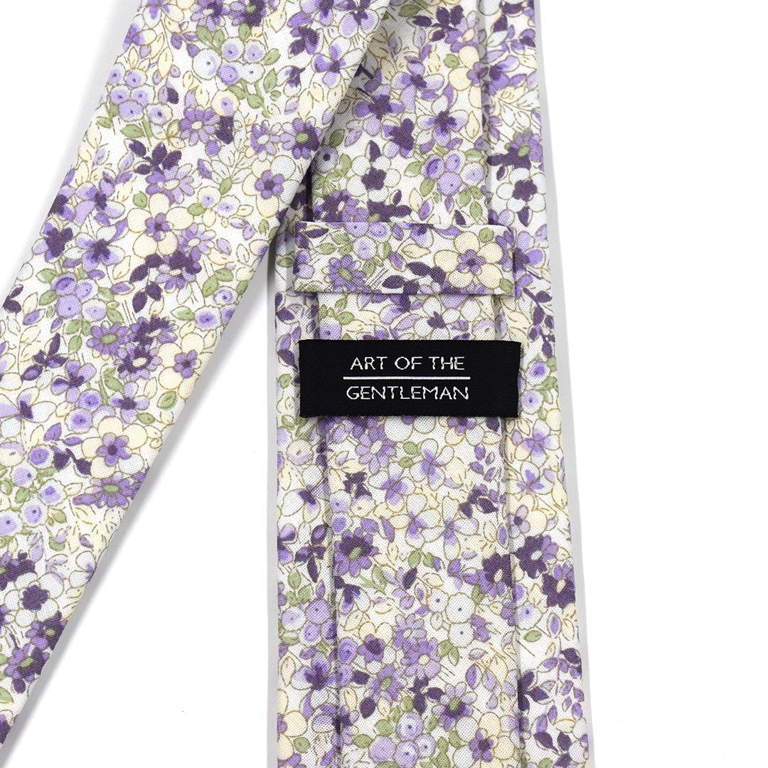 Floral lavender tie