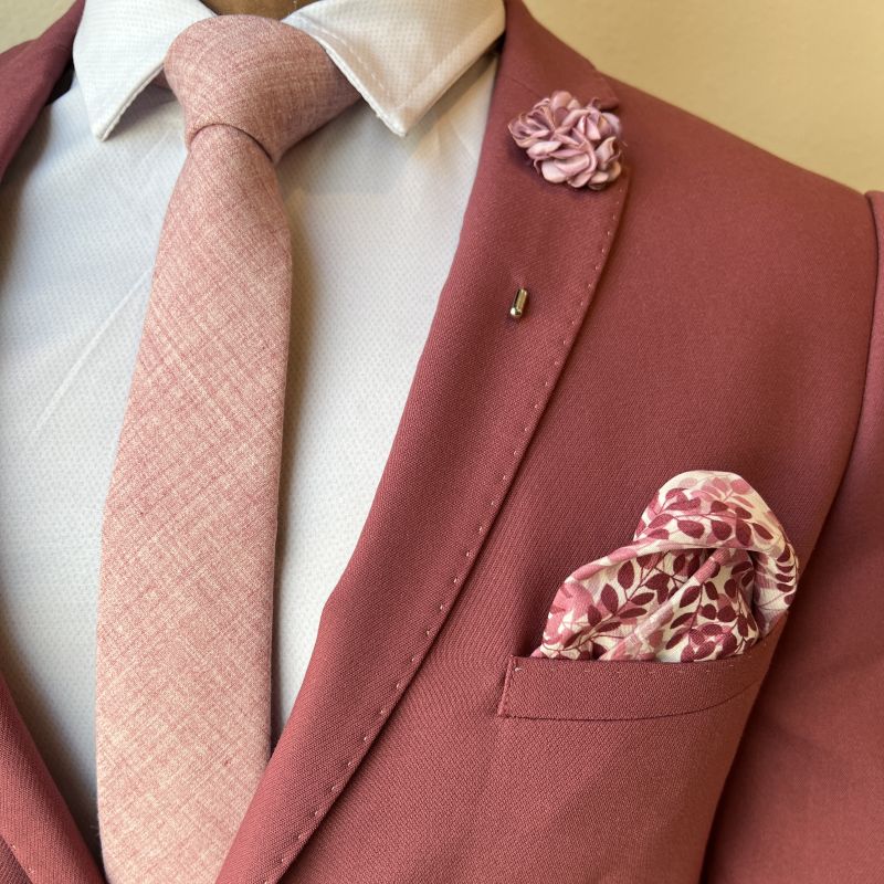 Floral Mauve Chianti Pocket Square