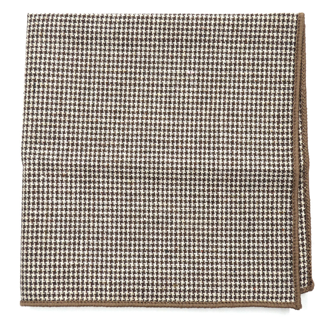Houndstooth Brown Pocket Square