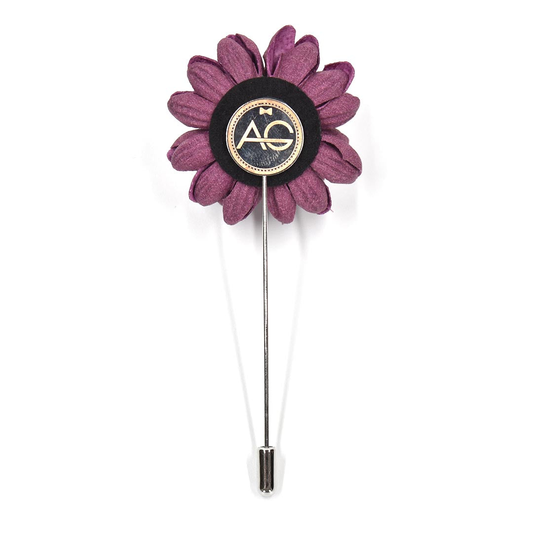 back of the hyacinth buds sangria lapel pin