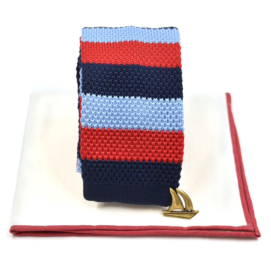 Knitted Nautical Tie Set