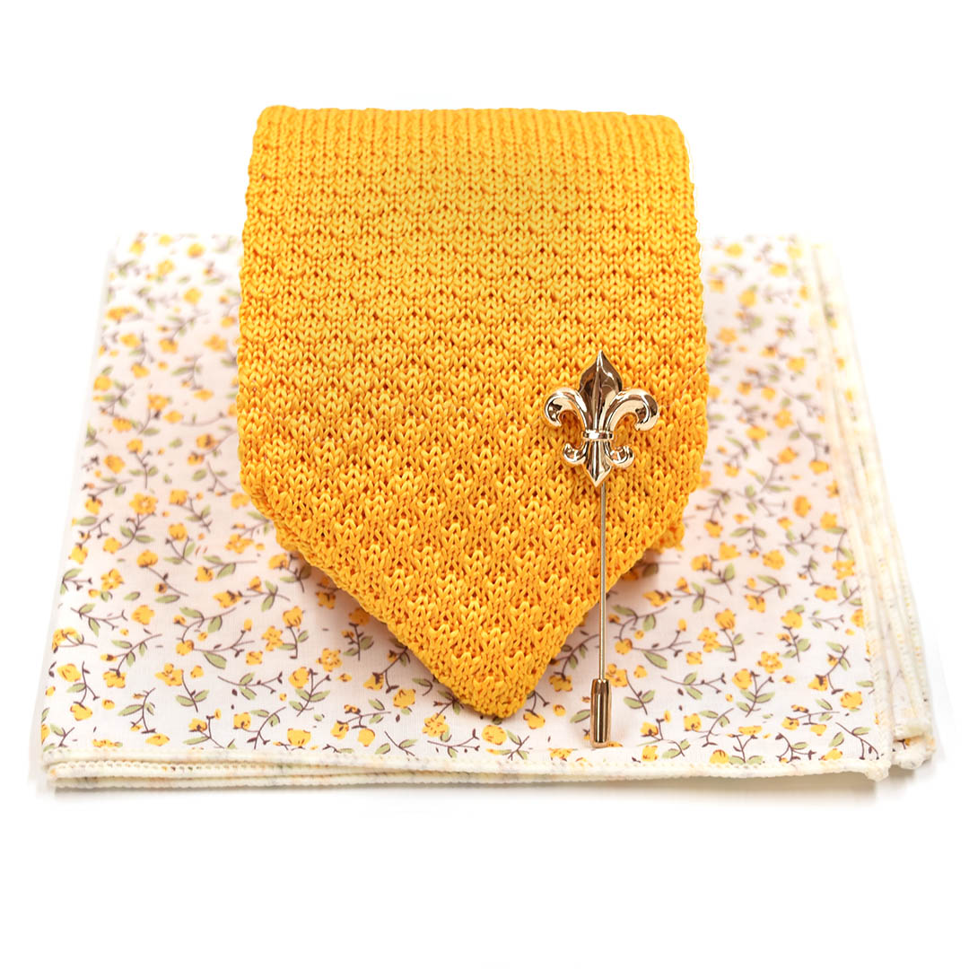 Knitted Point Dijon Tie Set