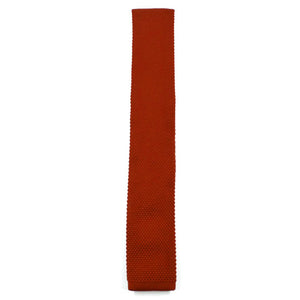 Knitted Sienna Orange Tie top view