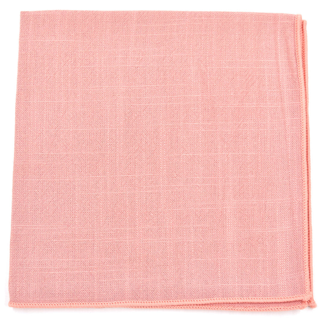 Linen Blush Pink Pocket Square