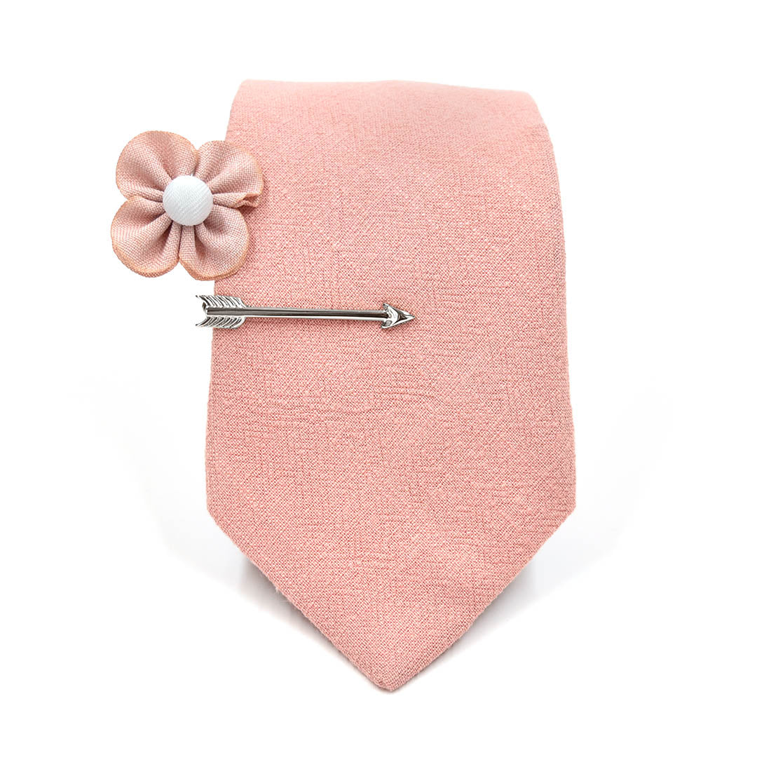 Linen Blush Pink Tie Set