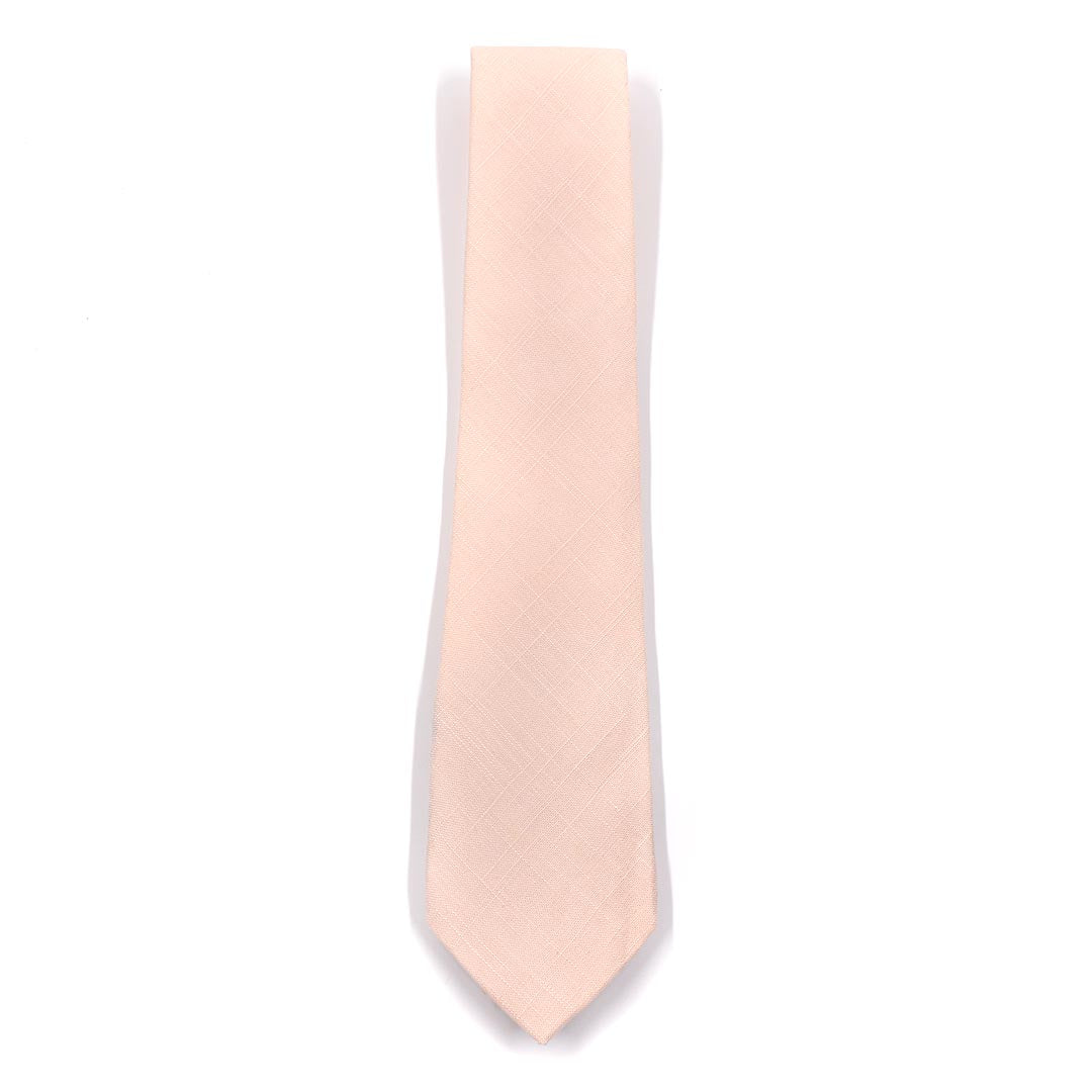 Beige tie on a white background