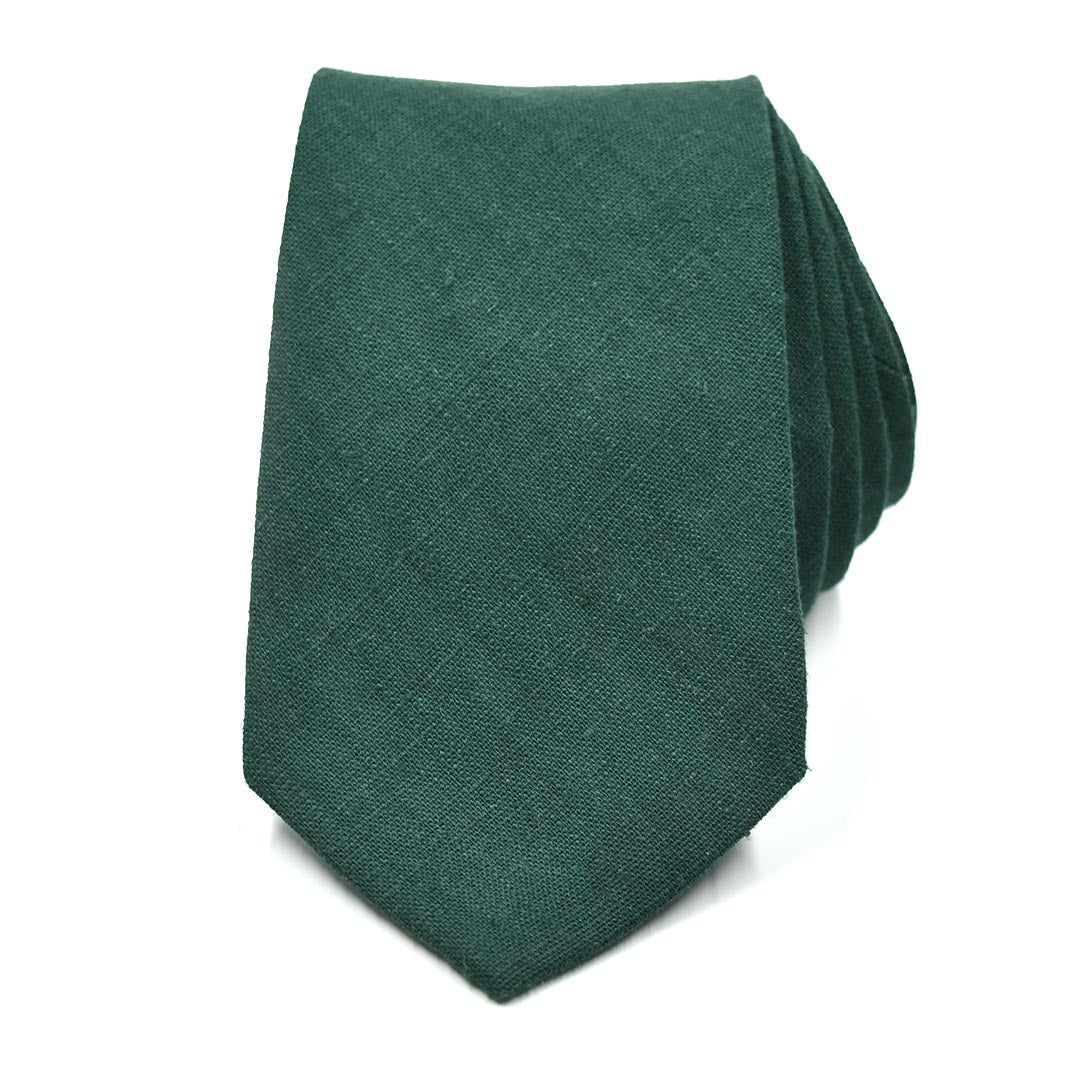Linen Emerald Green Tie