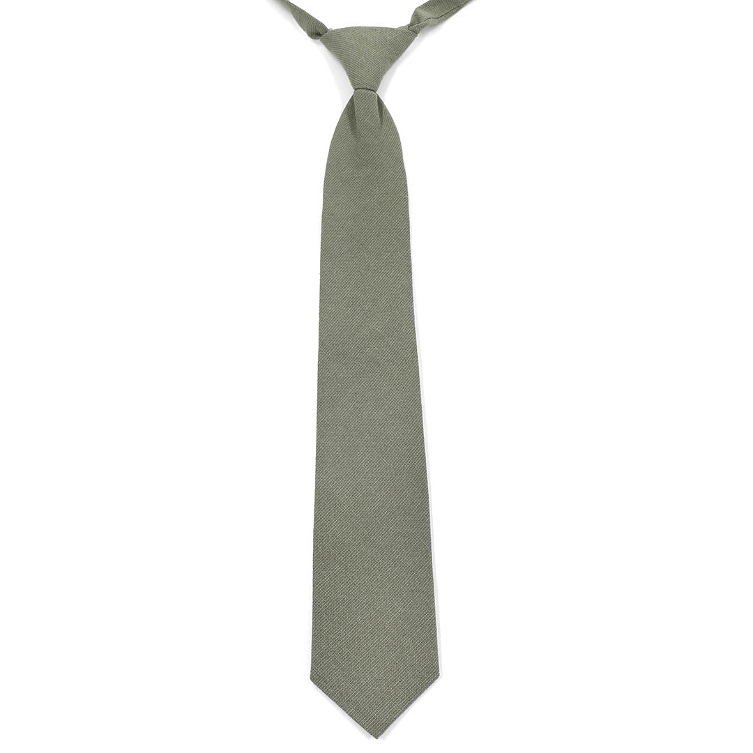 Kids Linen Sage Green Pre Tied Tie