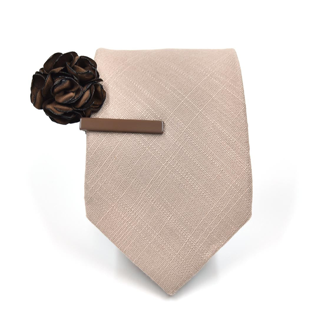 Linen Taupe Tie Set