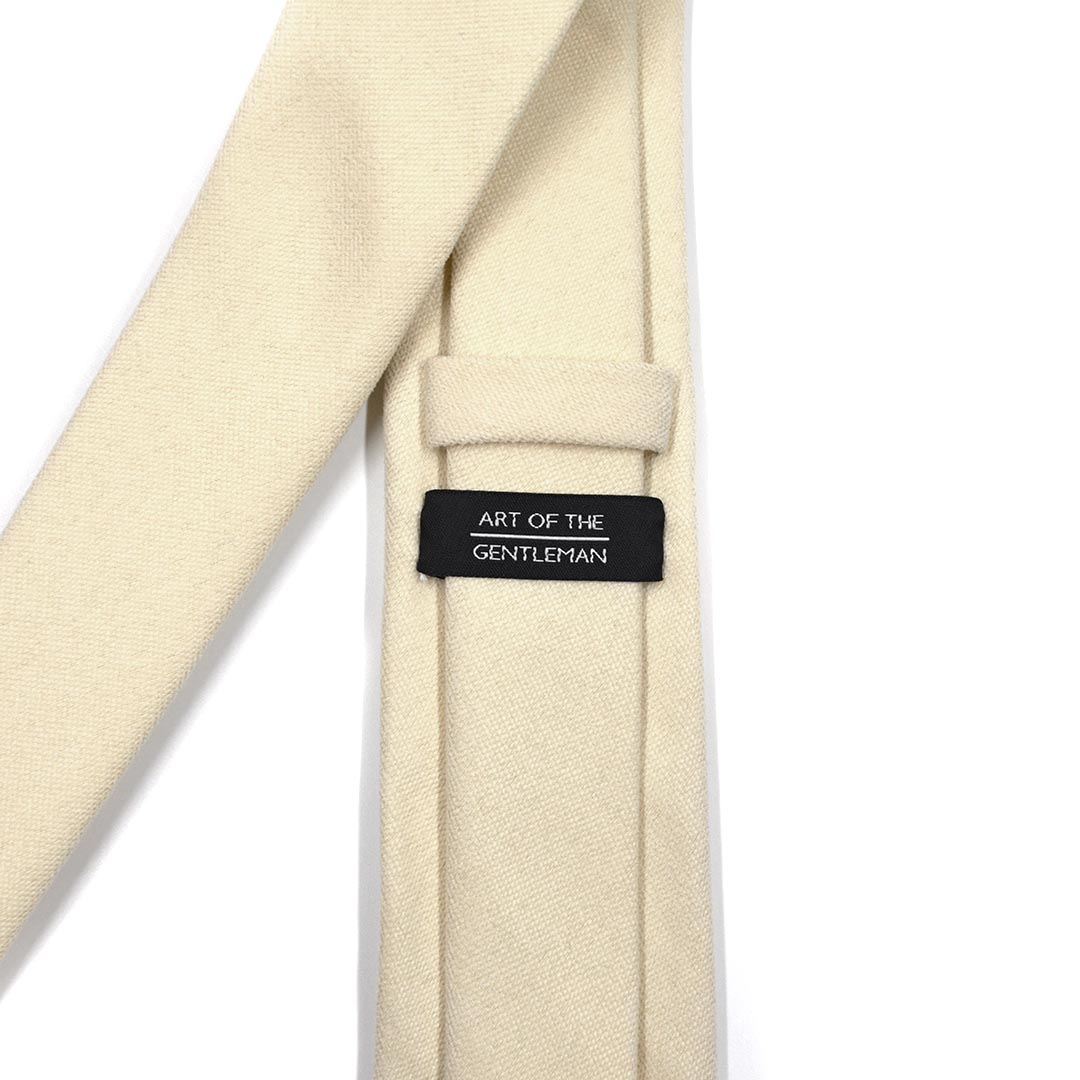 Microsuede Canary Ivory Tie