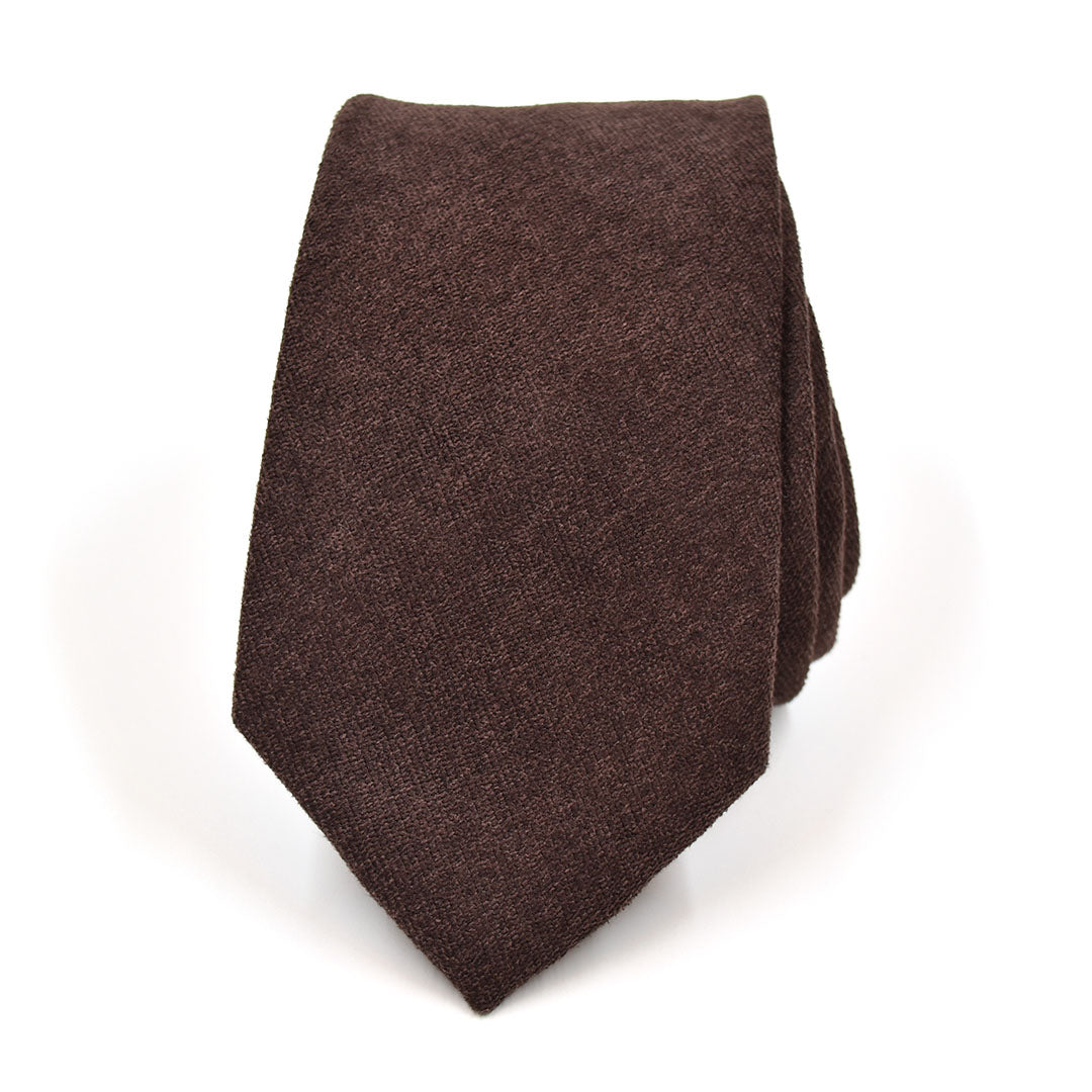 Microsuede Mocha Tie