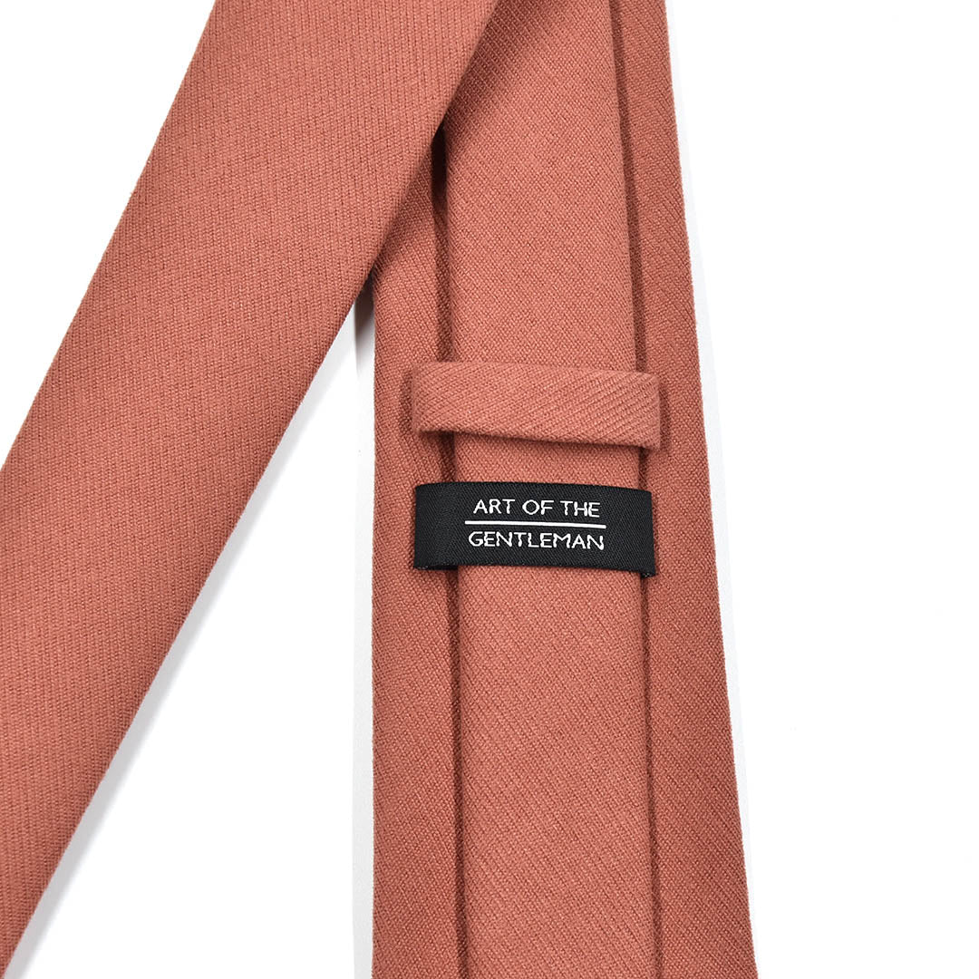 Microsuede Rust Tie