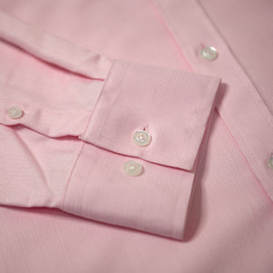 Herringbone Light Pink Non-Iron Dress Shirt cuff