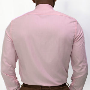 Herringbone Light Pink Non-Iron Dress Shirt back
