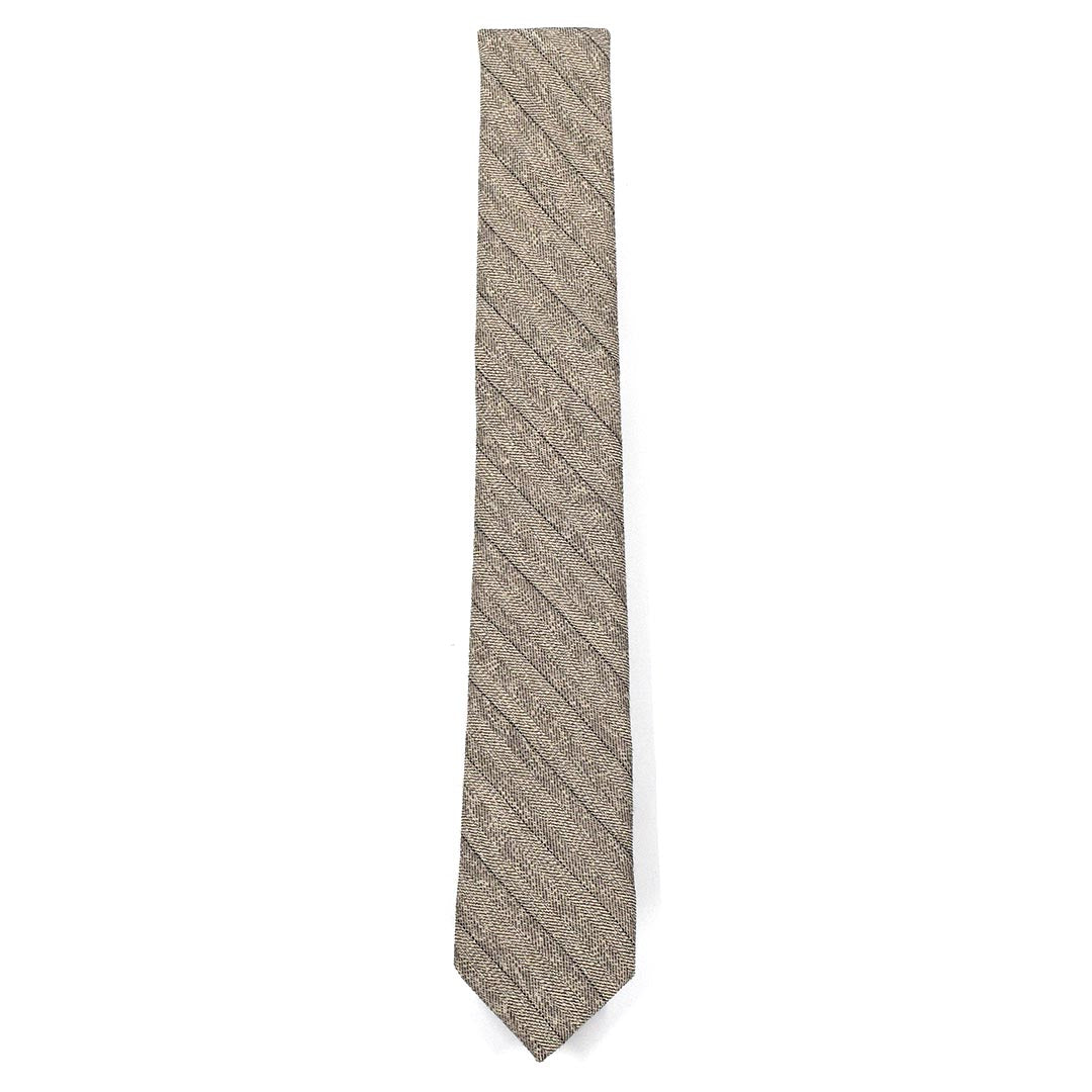 Pinstripe Chevron Taupe Tie