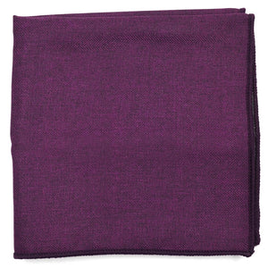 Plum Herringbone Pocket Square
