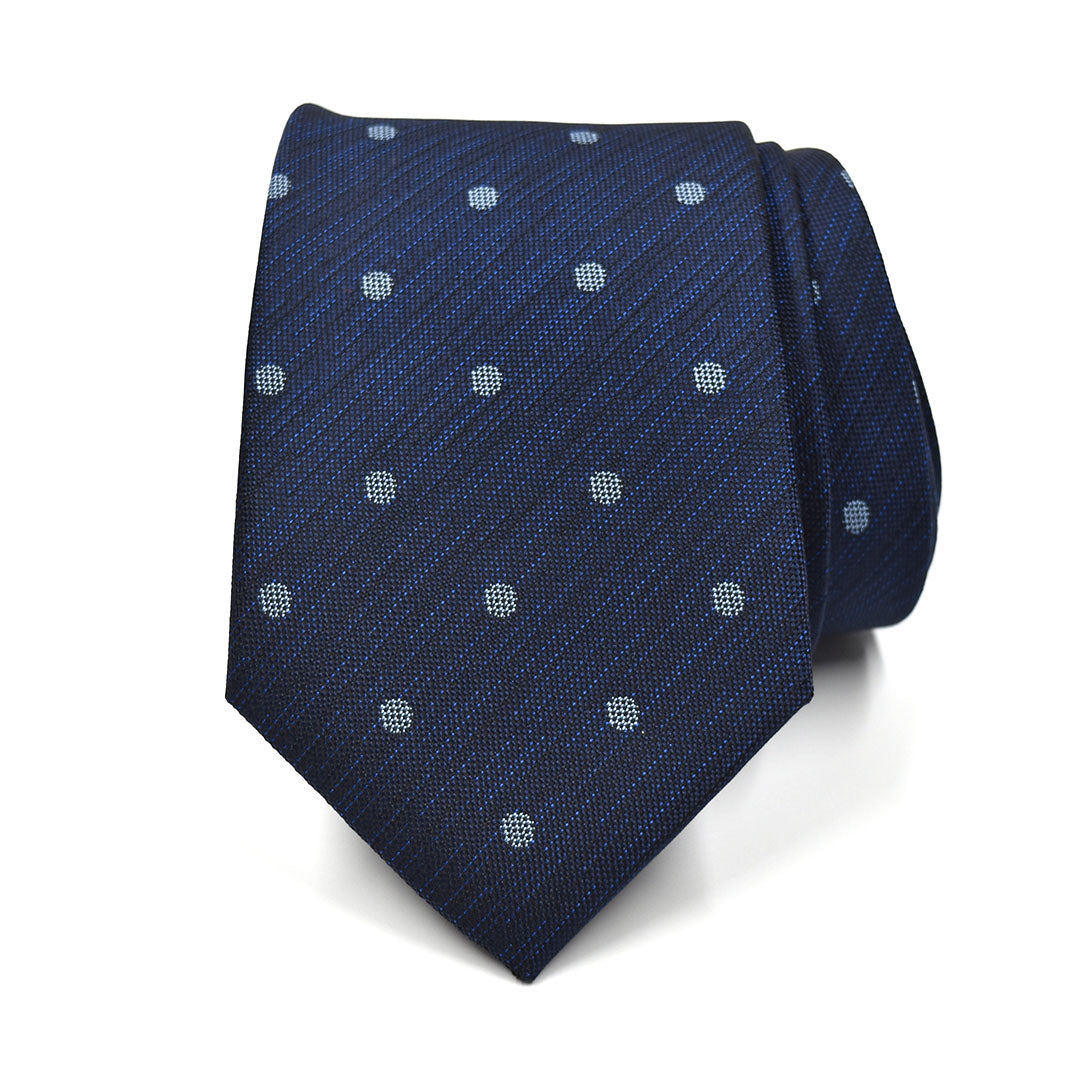 Polka Dot Downtown Blue Tie