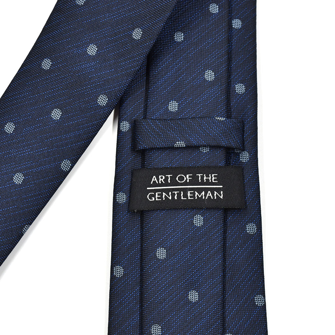 Polka Dot Downtown Blue Tie