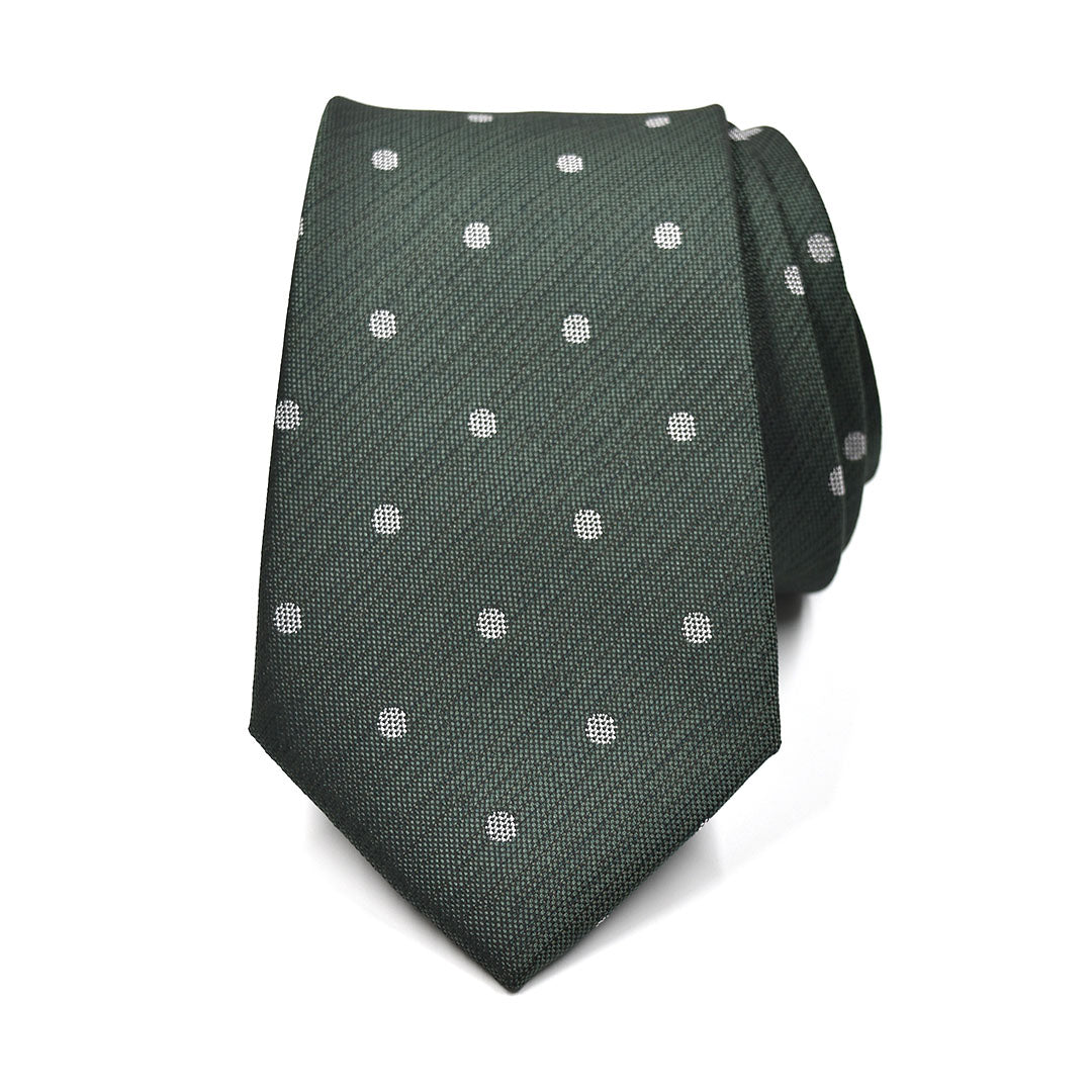 Polka Dot Downtown Green Tie