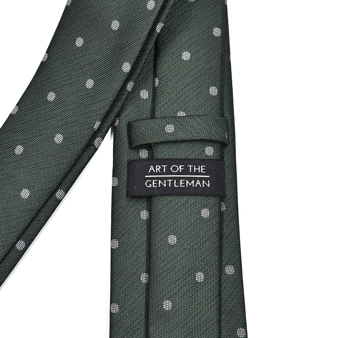 Polka Dot Downtown Green Tie