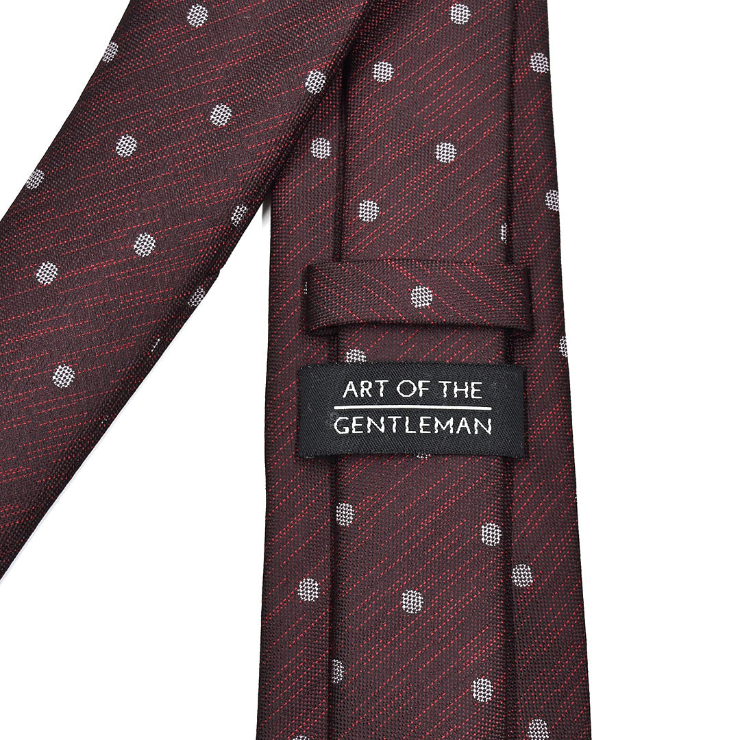 Polka Dot Downtown Red Tie
