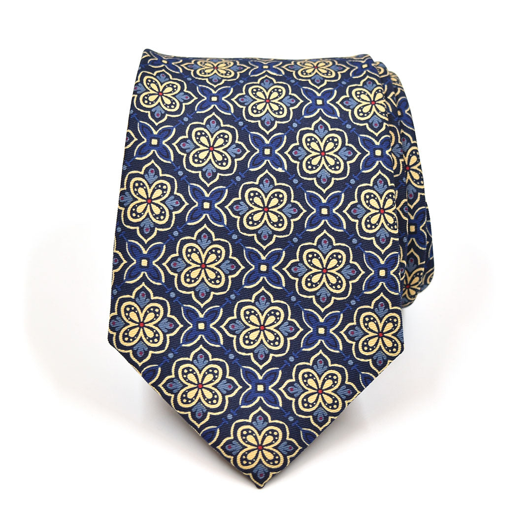 Regal Clover Navy Blue Tie
