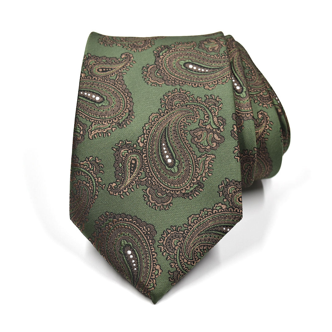 Regal Green Paisley Tie