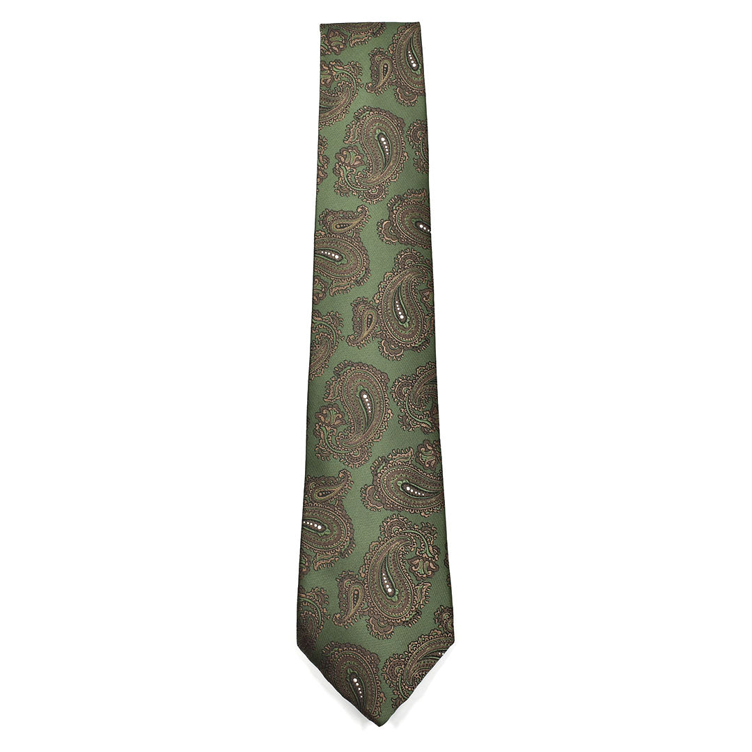 Regal Green Paisley Tie